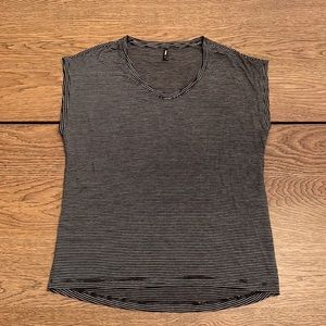 Black and White striped Only blouse.